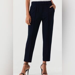 Women’s 16 Navy Pull-On Crepe Ankle Pants Stretch Elastic Waist- Rafaella‎